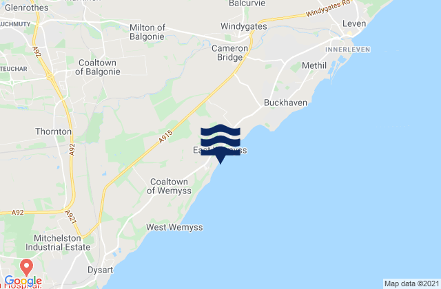 East Wemyss, United Kingdom tide times map