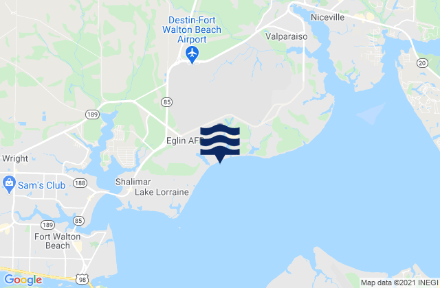 Eglin Village, United States tide chart map