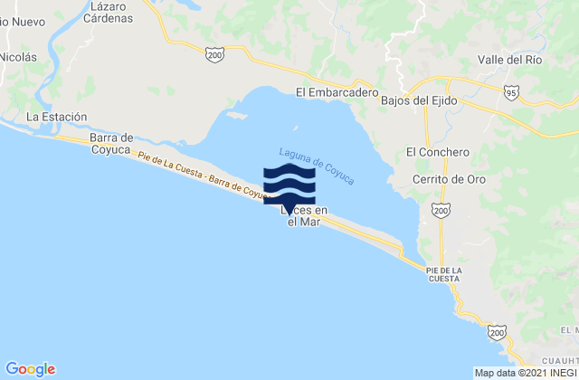 El Embarcadero, Mexico tide times map