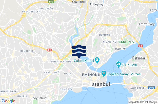 Esenler, Turkey tide times map