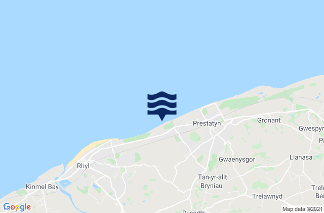 Ffrith Beach, United Kingdom tide times map