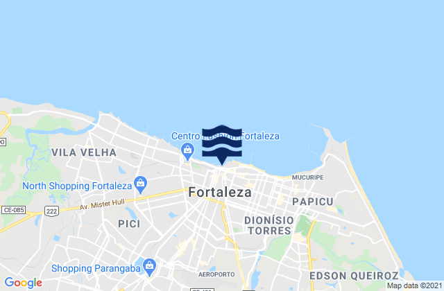 Fortaleza, Brazil tide times map