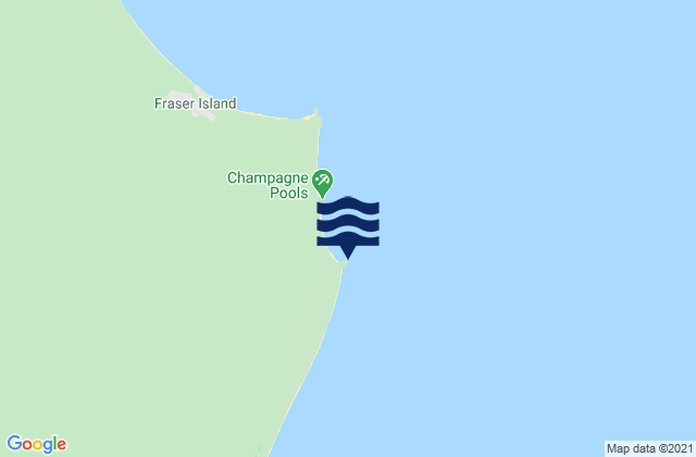Fraser Island - Indian Head, Australia tide times map