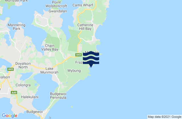 Frazer Park, Australia tide times map