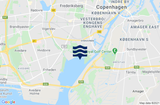 Frederiksberg Kommune, Denmark tide times map