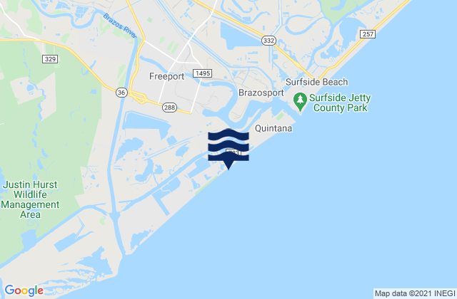 Freeport, United States tide chart map