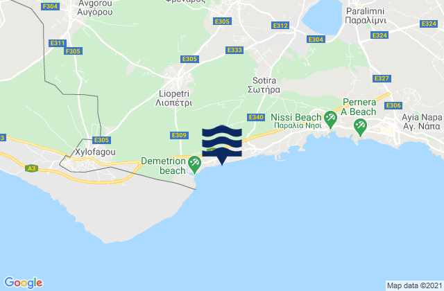 Frenaros, Cyprus tide times map
