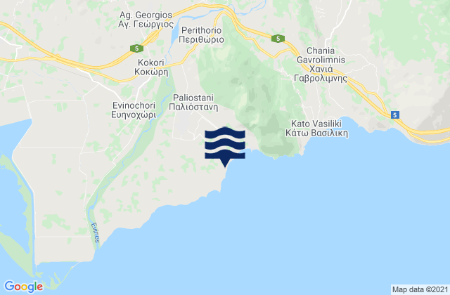 Galatas, Greece tide times map