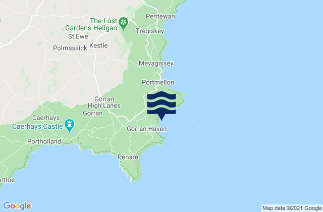 Great Perhaver Beach, United Kingdom tide times map