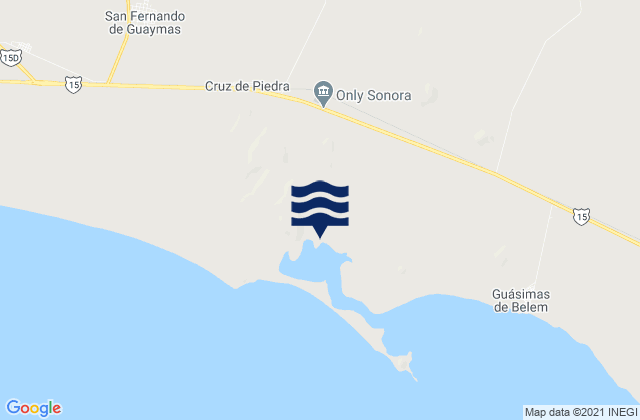 Guaymas, Mexico tide times map