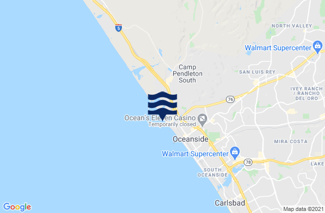 Harbor Beach California, United States tide chart map