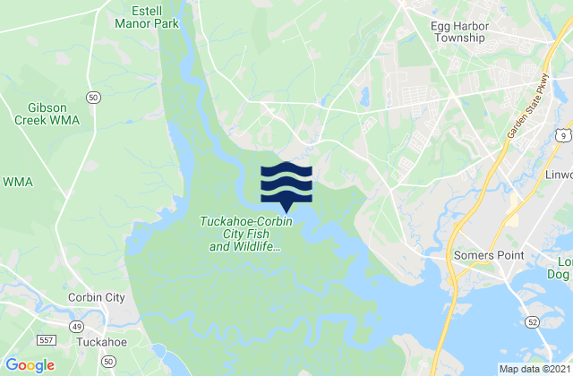 Harbor River entrance, United States tide chart map