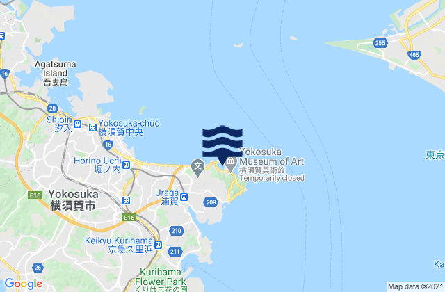 Hasirimizu, Japan tide times map