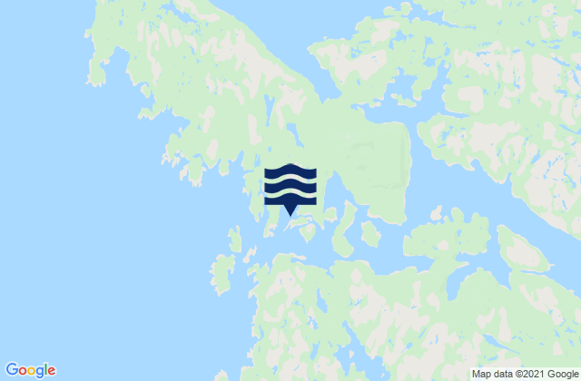 Higgins Island, Canada tide times map