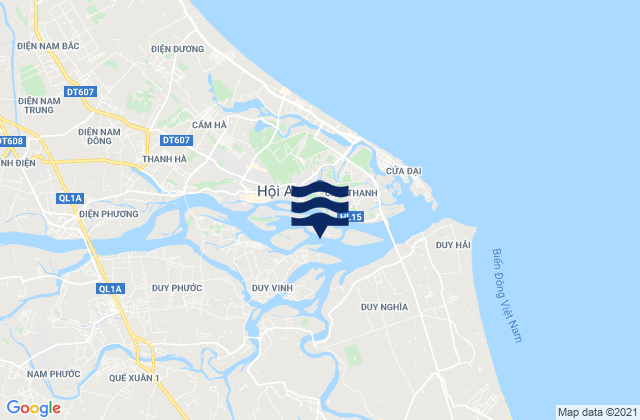 Hoi An, Vietnam tide times map