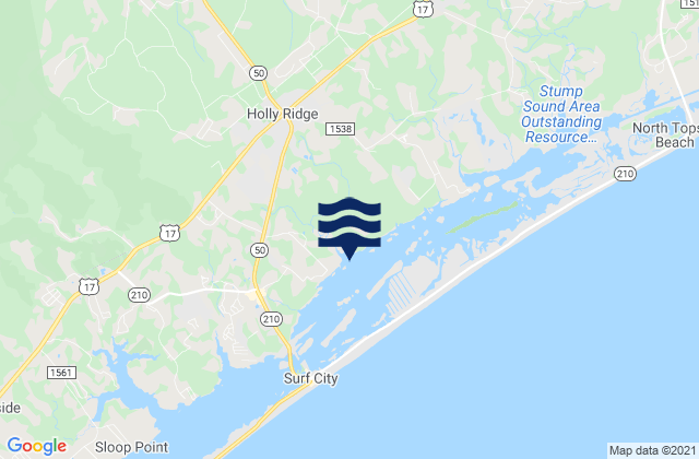 Holly Ridge Onslow County North Carolina United States Tide Chart Map 6720381 