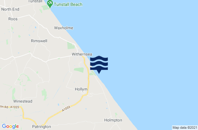 Hollym, United Kingdom tide times map