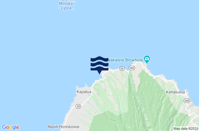 Honolua Bay, United States tide chart map