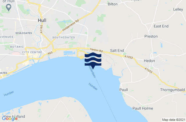 Hull (King George Dock), United Kingdom tide times map