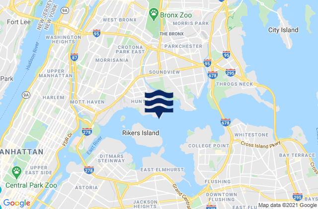 Hunts Point (Bronx), United States tide chart map