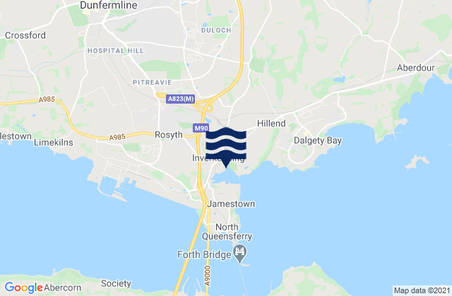 Inverkeithing, United Kingdom tide times map