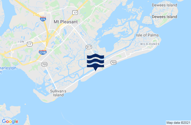 Isle of Palms, United States tide chart map