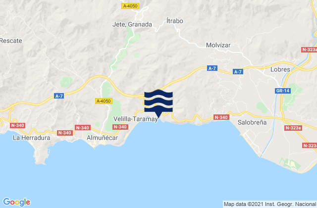 Itrabo, Spain tide times map