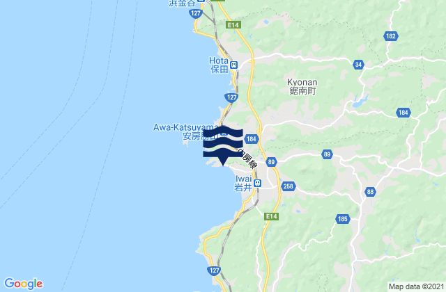 Iwaihukuro, Japan tide times map