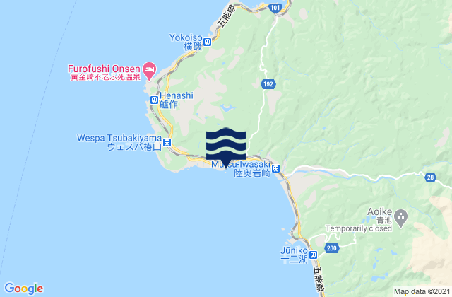 Iwasaki, Japan tide times map