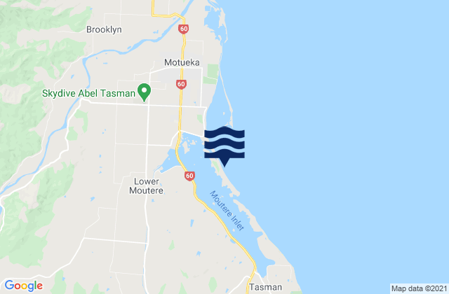 Jackett Island, New Zealand tide times map