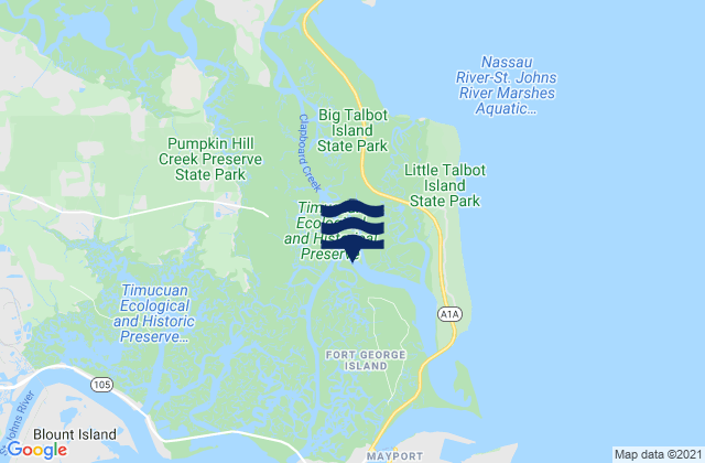 Jacksonville (Navy Fuel Depot), United States tide chart map