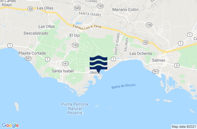 Jauca 1 Barrio, Puerto Rico tide times map