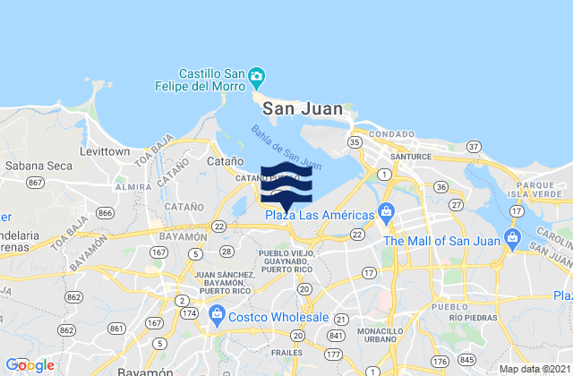 Juan Sanchez Barrio, Puerto Rico tide times map
