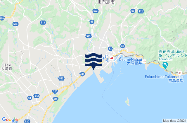 Kagoshima-ken, Japan tide times map