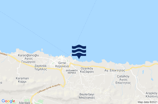 Karakoumi, Cyprus tide times map