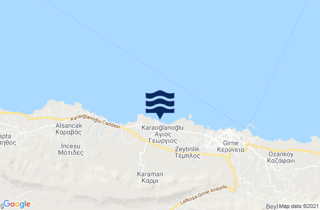 Karmi, Cyprus tide times map