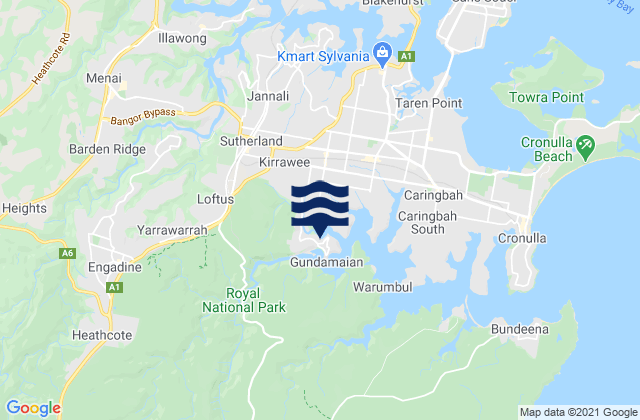 Kirrawee, Australia tide times map