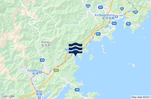 Kitamuro-gun, Japan tide times map