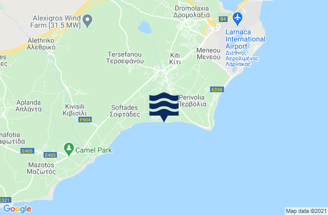 Kiti, Cyprus tide times map