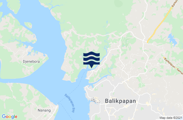 Kota Balikpapan, Indonesia tide times map