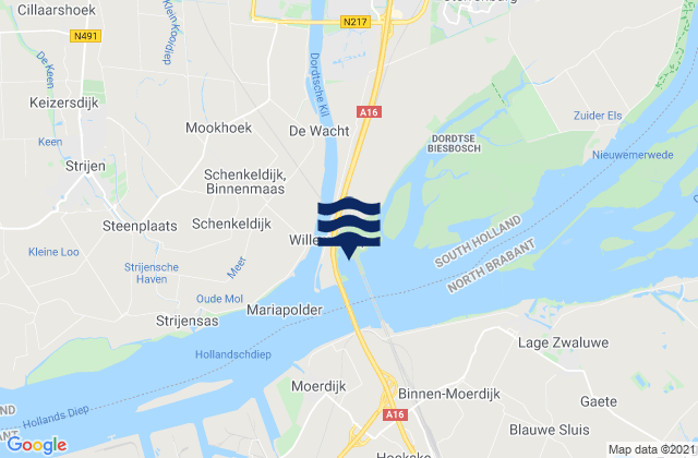 Krimpen aan de Lek, Netherlands tide times map