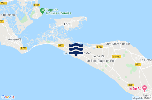 La Couarde-sur-Mer, France tide times map