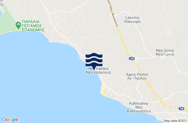 Lakkoma, Greece tide times map
