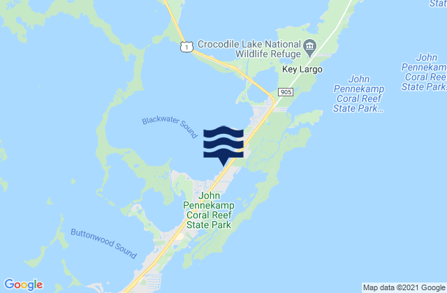 Largo Sound (Key Largo), United States tide chart map
