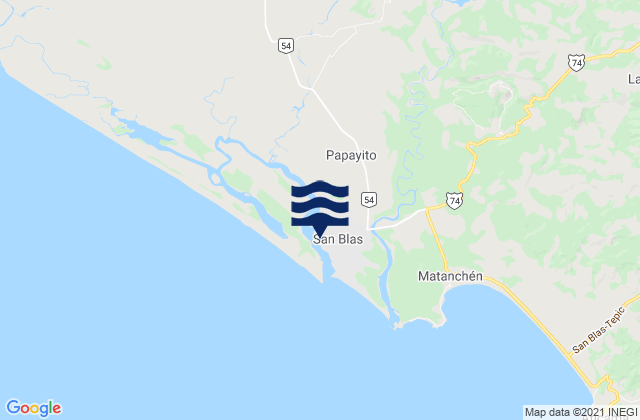 Las Islitas (Matanchen Bay), Mexico tide times map
