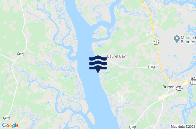 Laurel Bay, United States tide chart map