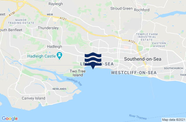 Leigh-on-Sea, United Kingdom tide times map