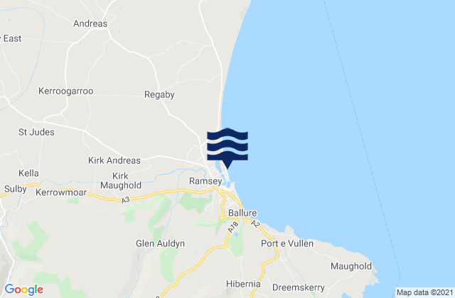 Lezayre, Isle of Man tide times map
