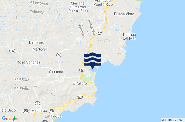 Limones Barrio, Puerto Rico tide times map