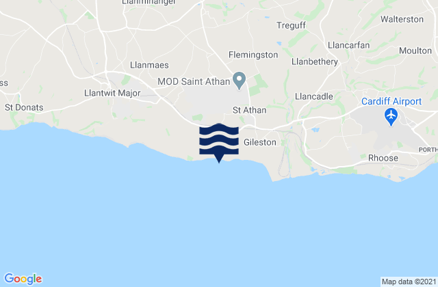 Llanharry, United Kingdom tide times map